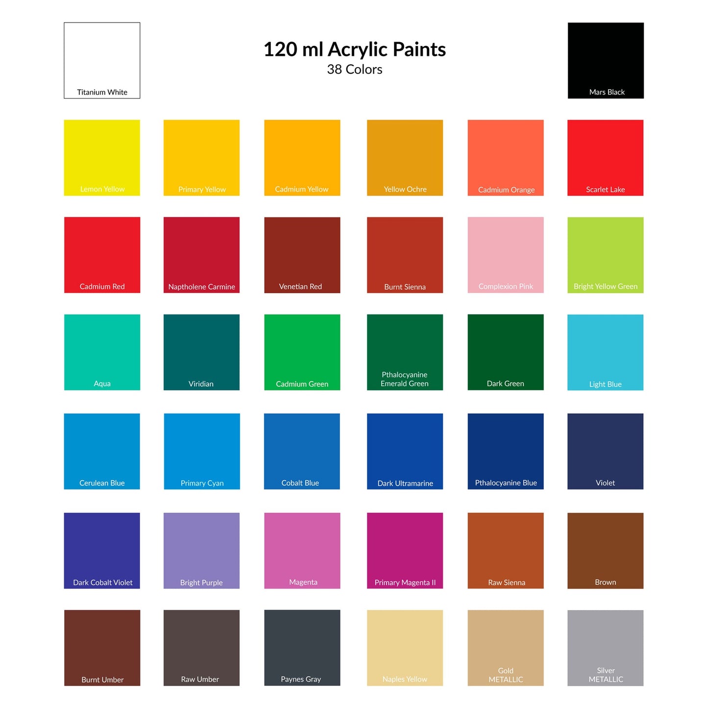 RAA 120mL Series | Essentials™ Open Stock Acrylic Paints - 120 mL