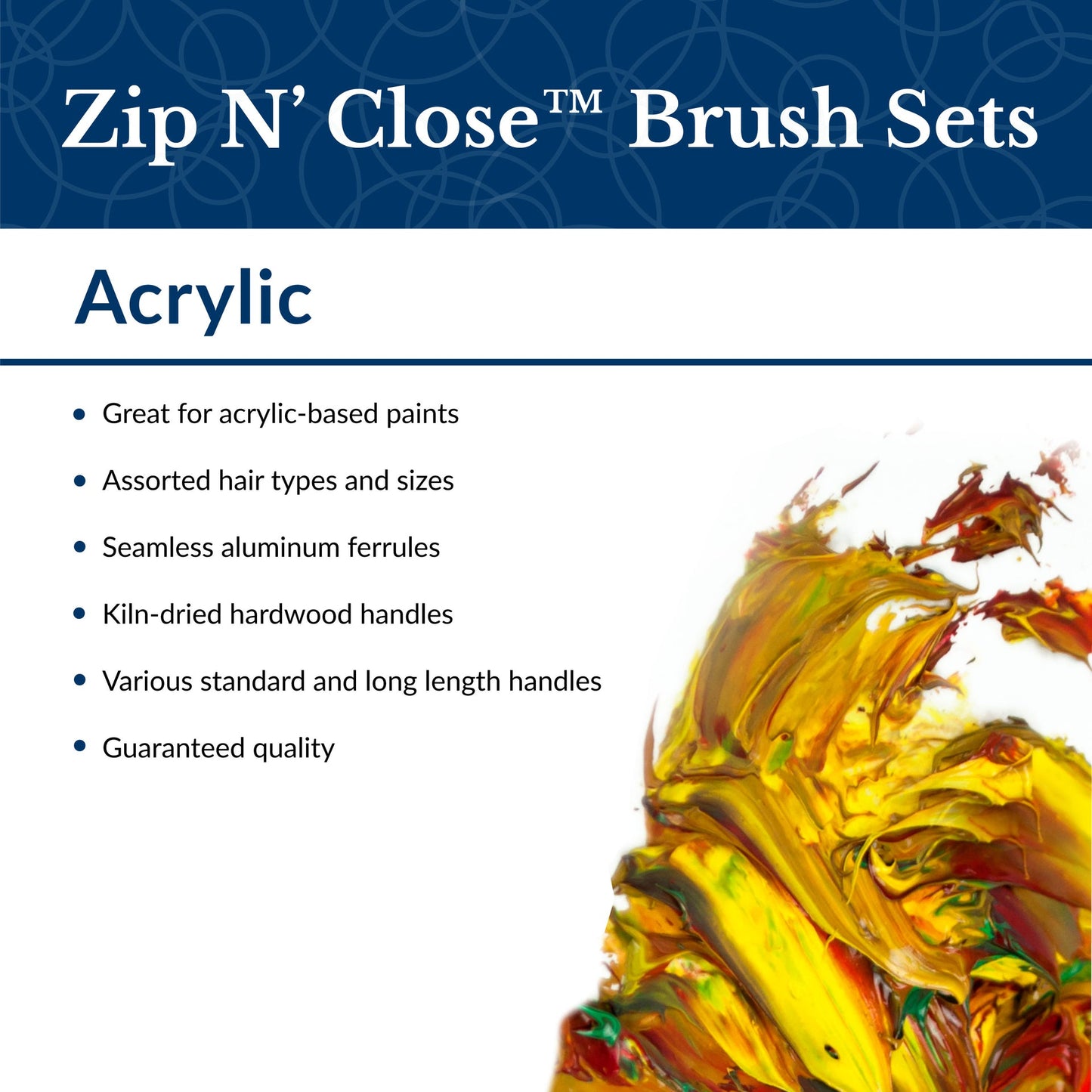 WAL-RSET-9188-RFID | Royal & Langnickel 5pc White Taklon Variety Brush Set