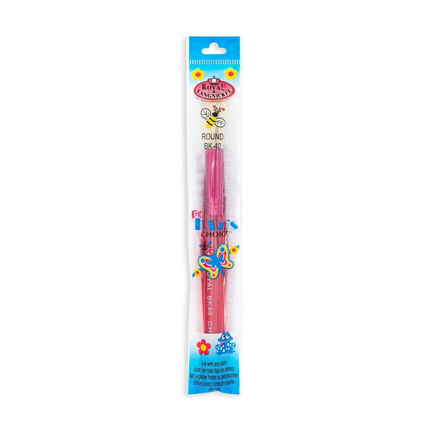 BK40 - Red Toddler Chubby Round Brush packaging front