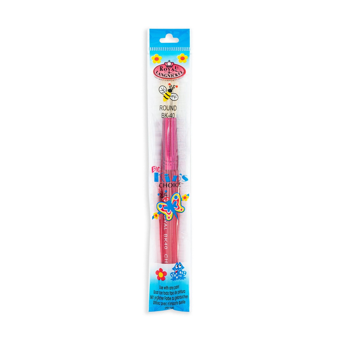 BK40 - Red Toddler Chubby Round Brush packaging front