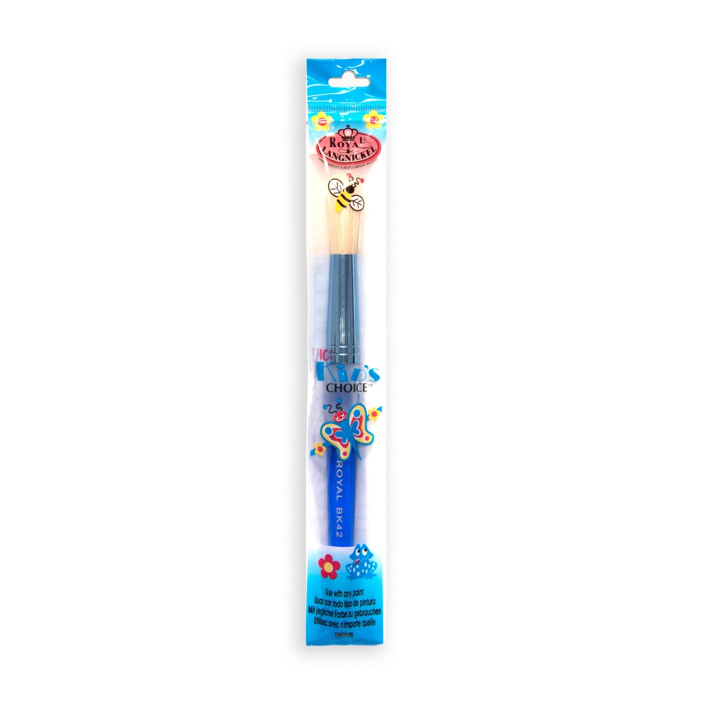 BK42 - Blue Toddler Chubby Round Brush packaging front