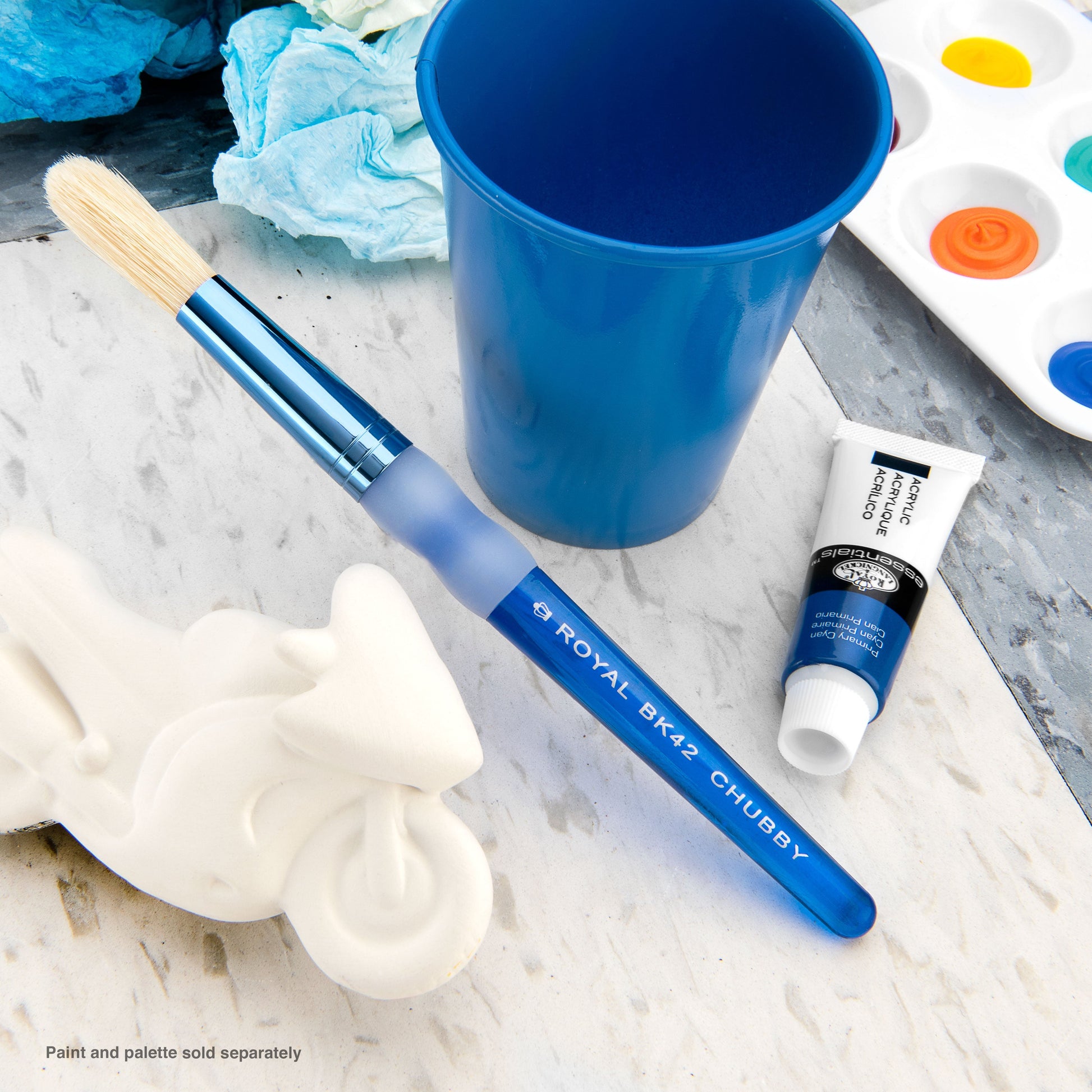 BK42 - Blue Toddler Chubby Round Brush glam