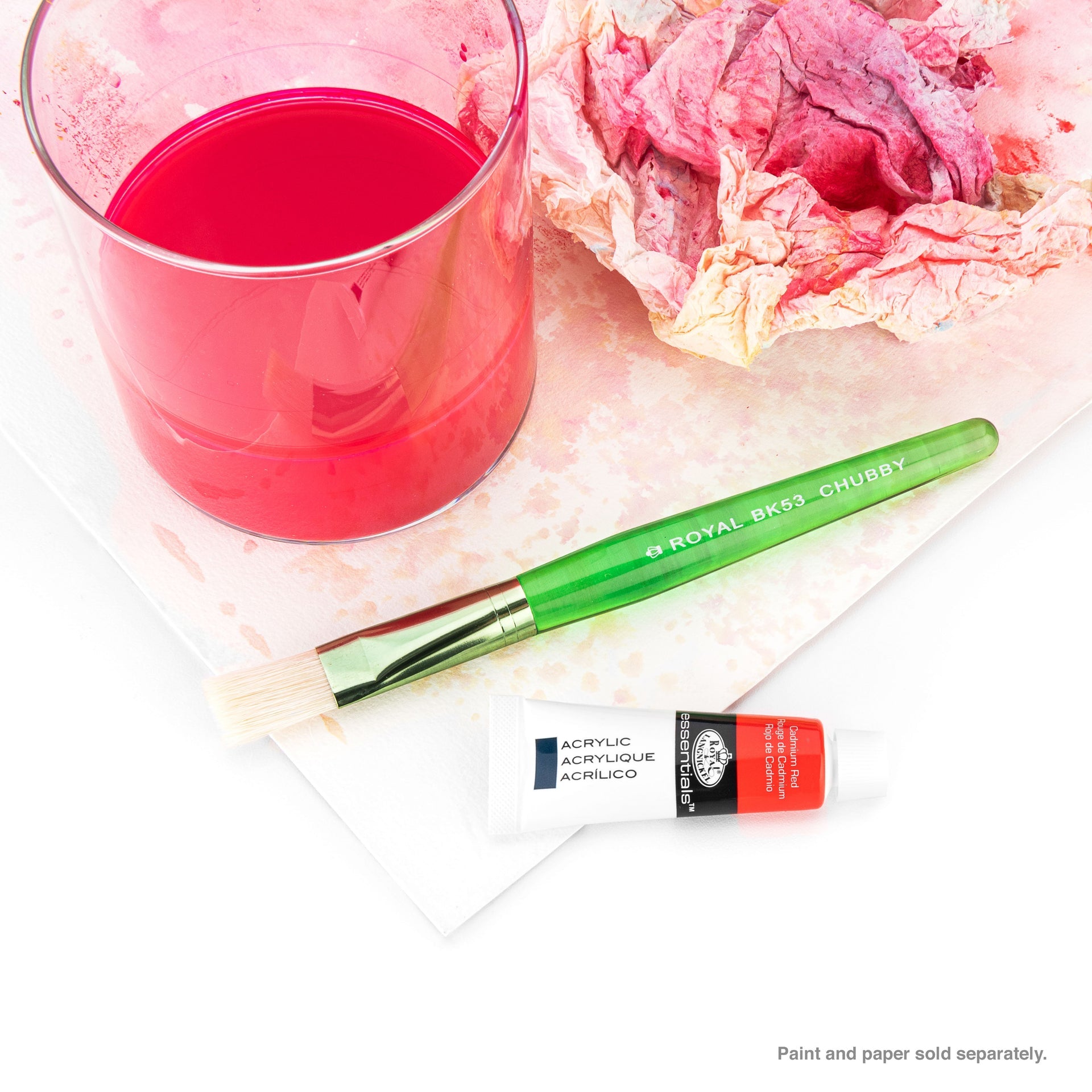 BK53 - Green Toddler Chubby Flat Brush glam