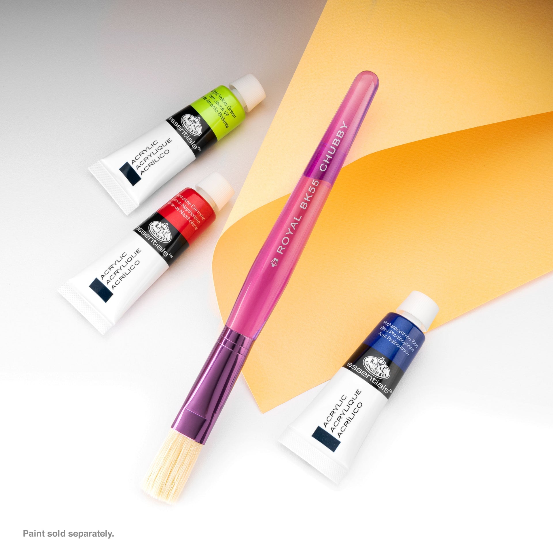 BK55 - Purple Toddler Chubby Flat Brush glam