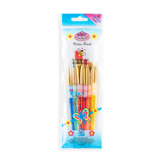 BK601 - Big Kid's Choice™ 6pc Lil' Grippers™ Beginner Brush Set packaging front