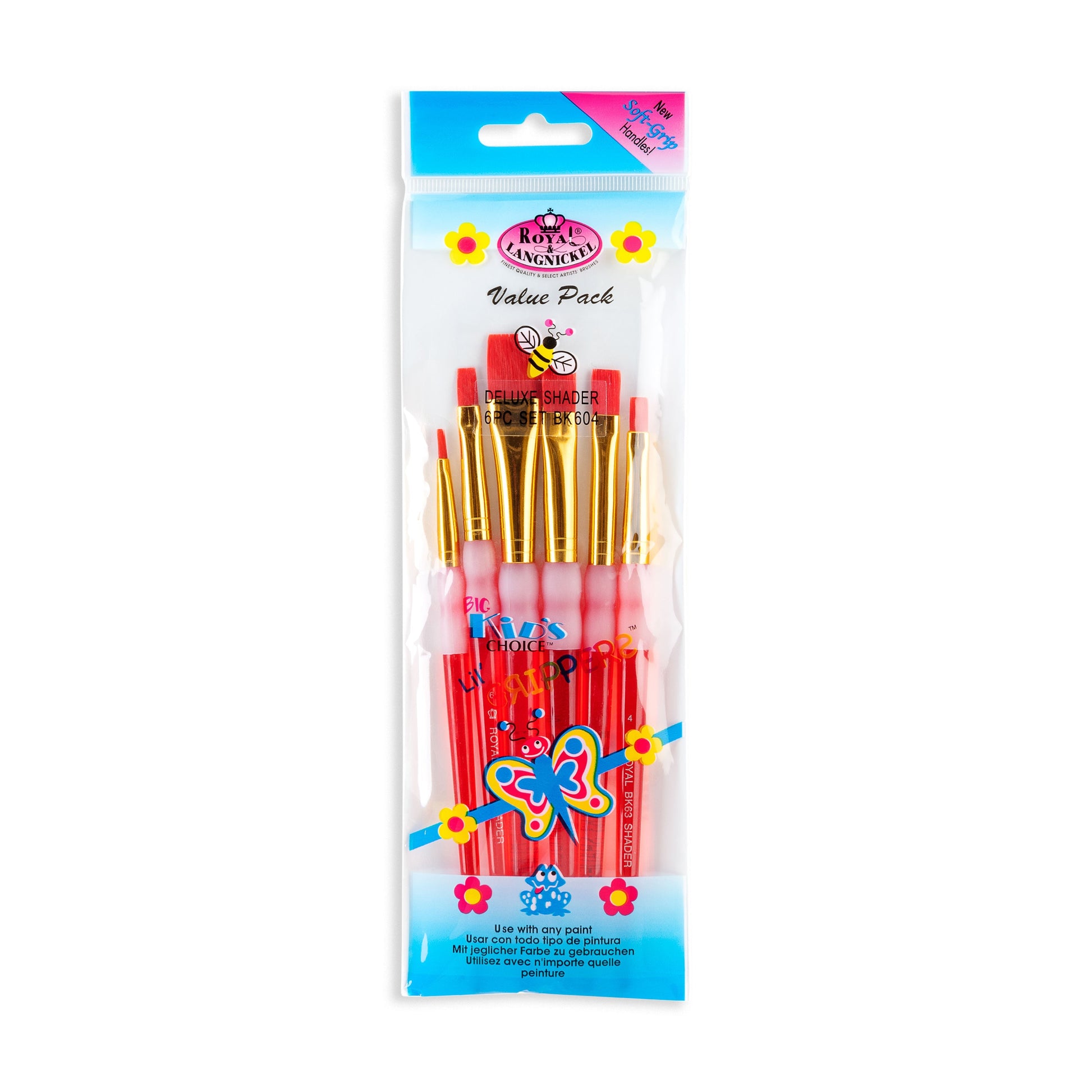 BK604 - Big Kid's Choice™ 6pc Shader Brush Set packaging front