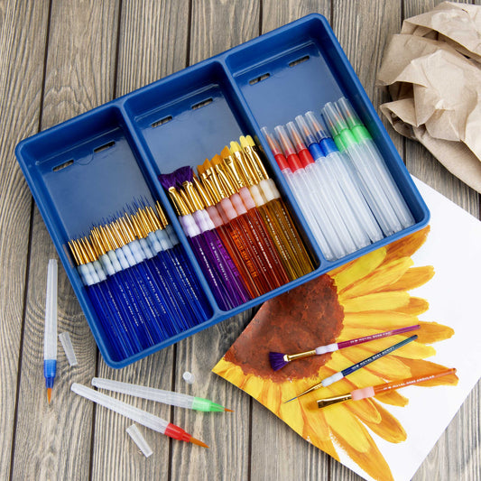 BLBOX-BKSPECIALTY-72 | Big Kid's Choice™ Blue Box 72pc Specialty Brush Assortment with 18 Aqua-Flo™ Brush Pens