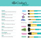 RCC 417 - Crafter's Choice™ 7pc Black Taklon Variety Brush Set infographic 2