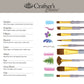 RCC 310 - Crafter's Choice™ 9pc Brown Taklon Variety Brush Set infographic 2