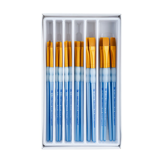 RCVP-CCSHD-24 | Crafter's Choice™ Gold Taklon 24pc Shader Brush Assortment