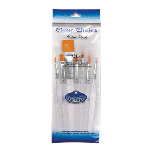 CL-7 - Clear Choice™ 7pc Golden Taklon Variety Brush Set