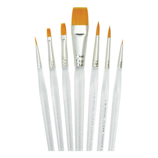 CL-7 | Clear Choice™ 7pc Golden Taklon Variety Brush Set