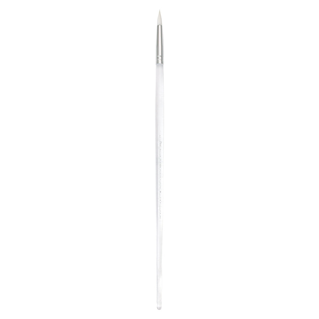 CL1259-2 - Clear Choice™ Long Handle White Taklon Round Brush Size 2