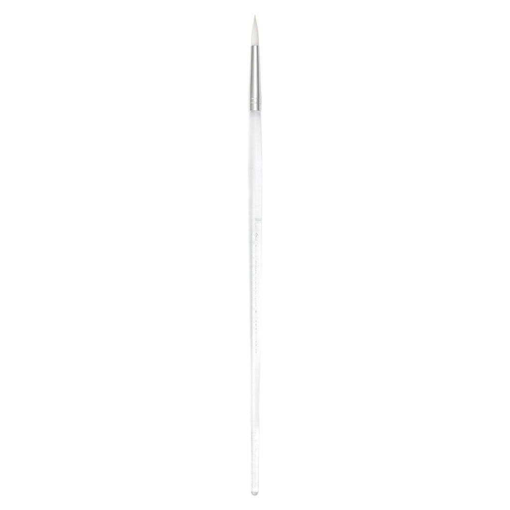 CL1259-3 - Clear Choice™ Long Handle White Taklon Round Brush Size 3