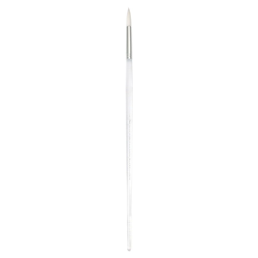 CL1259-5 - Clear Choice™ Long Handle White Taklon Round Brush Size 5