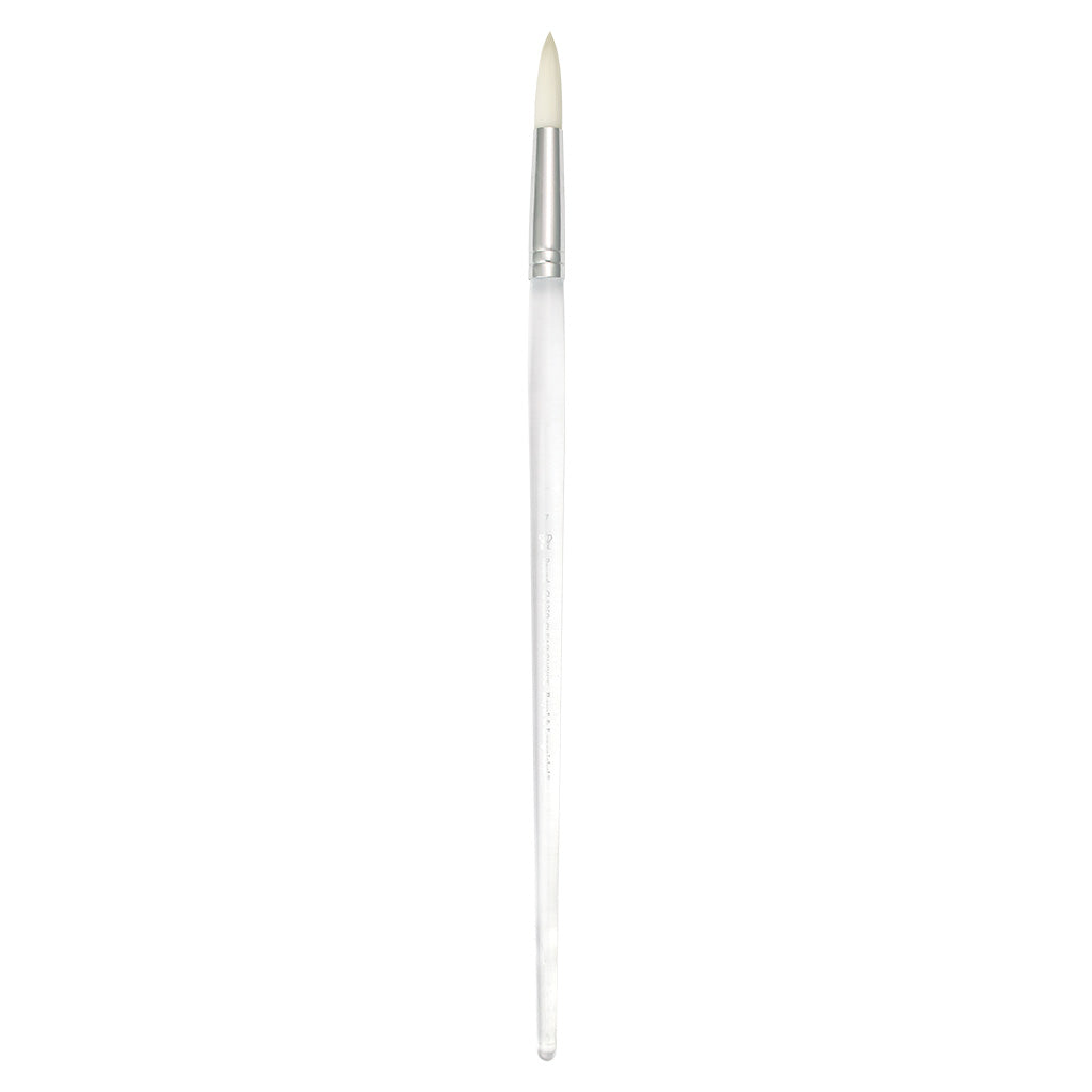 CL1259-8 - Clear Choice™ Long Handle White Taklon Round Brush Size 8