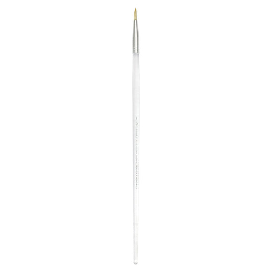 CL1325-1 - Clear Choice™ Long Handle White Bristle Round Brush Size 1