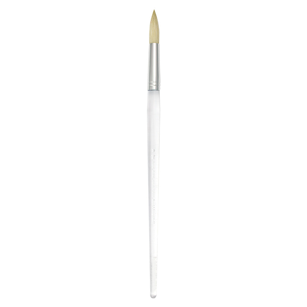 CL1325-10 - Clear Choice™ Long Handle White Bristle Round Brush Size 10