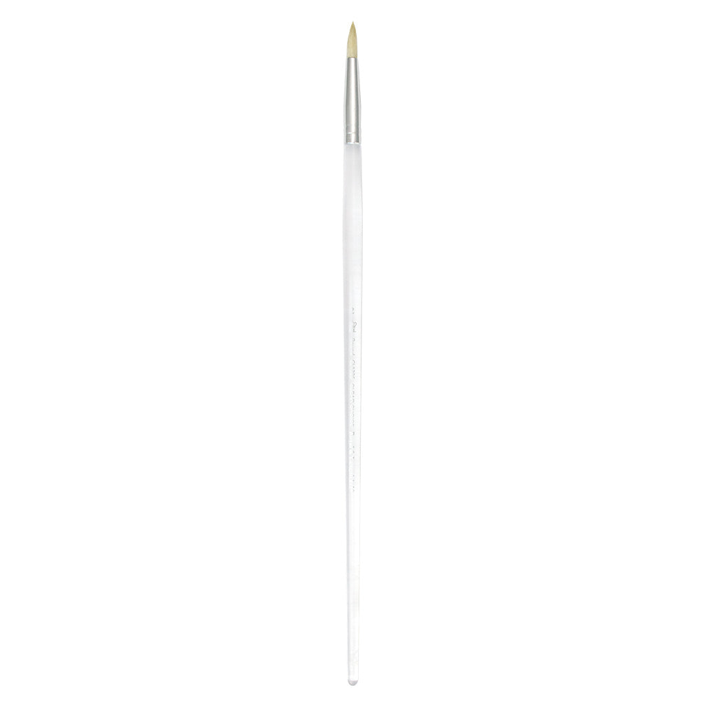 CL1325-2 - Clear Choice™ Long Handle White Bristle Round Brush Size 2