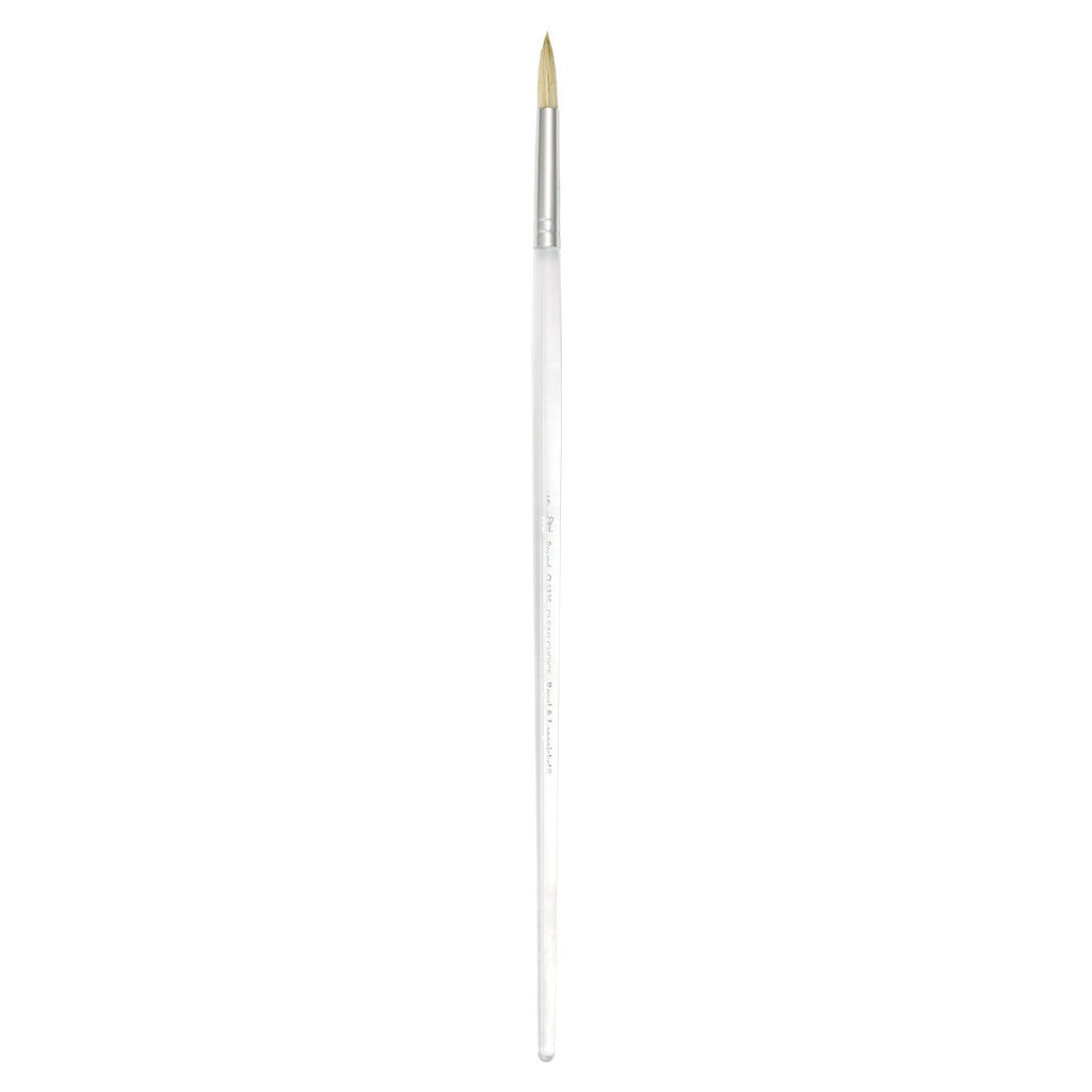 CL1325-5 - Clear Choice™ Long Handle White Bristle Round Brush Size 5