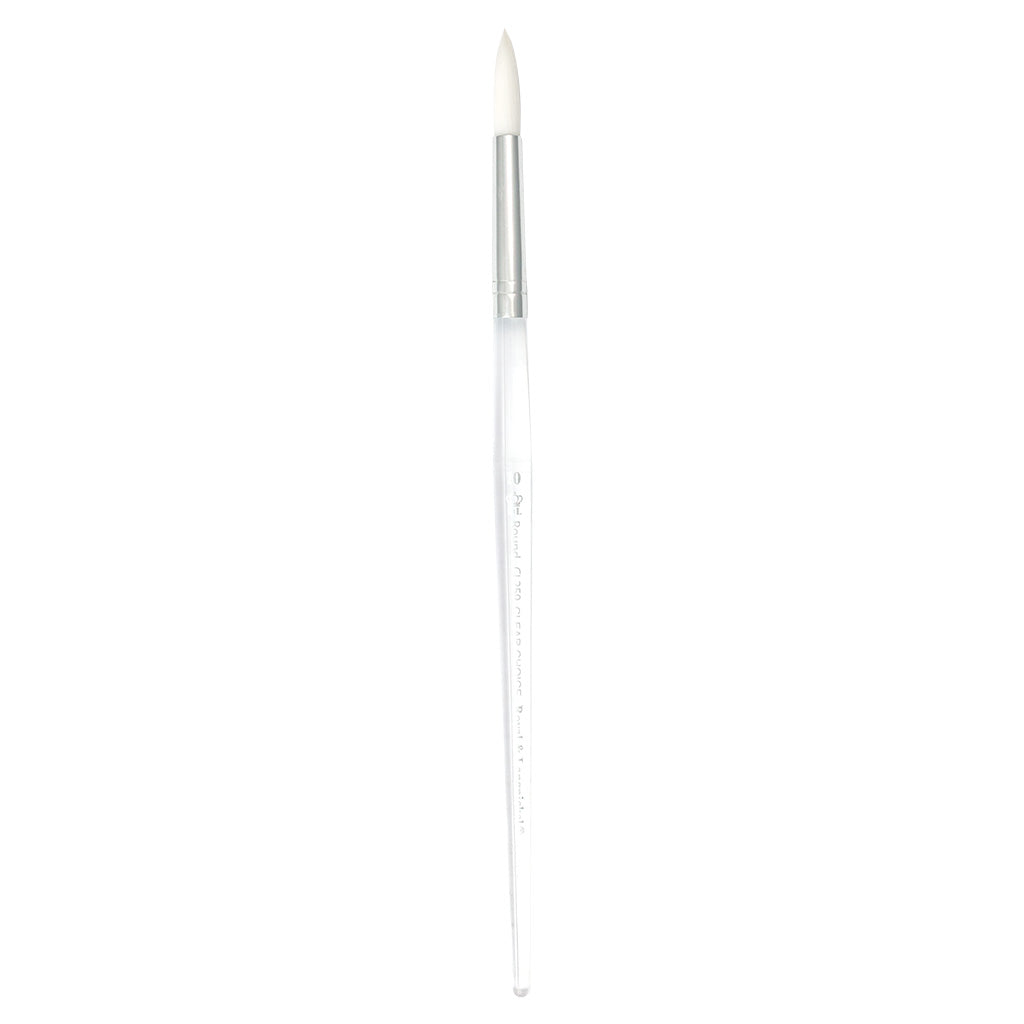 CL259-10 - Clear Choice™ White Taklon Round Brush Size 10