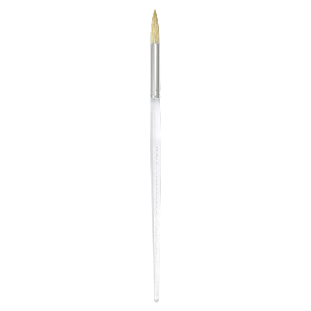 CL325-12 - Clear Choice™ White Bristle Round Brush Size 12