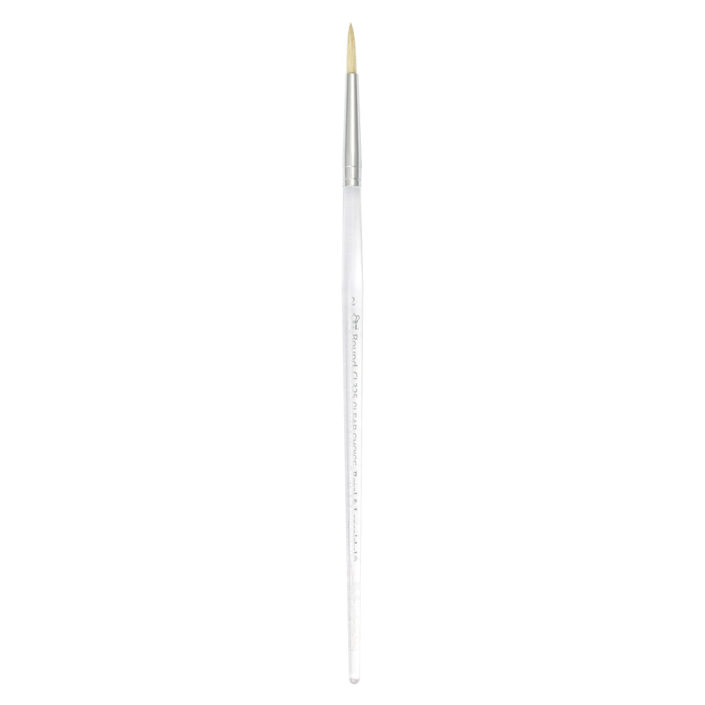 CL325-2 - Clear Choice™ White Bristle Round Brush Size 2