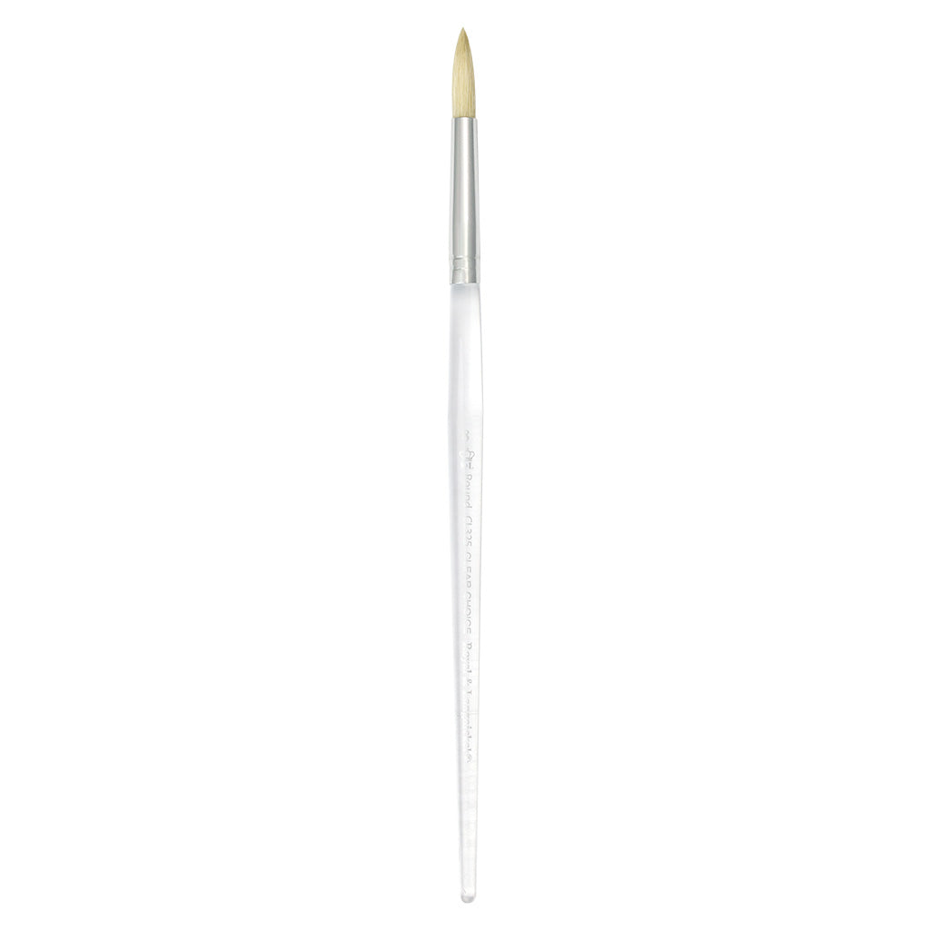 CL325-8 - Clear Choice™ White Bristle Round Brush Size 8