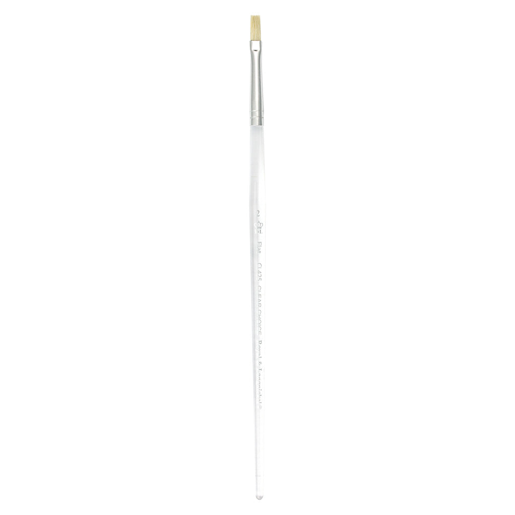 CL425-2 - Clear Choice™ White Bristle Flat Brush Size 2