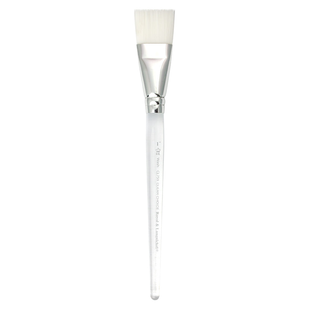 CL759-1" - Clear Choice™ Golden Taklon Wash Brush Size 1"