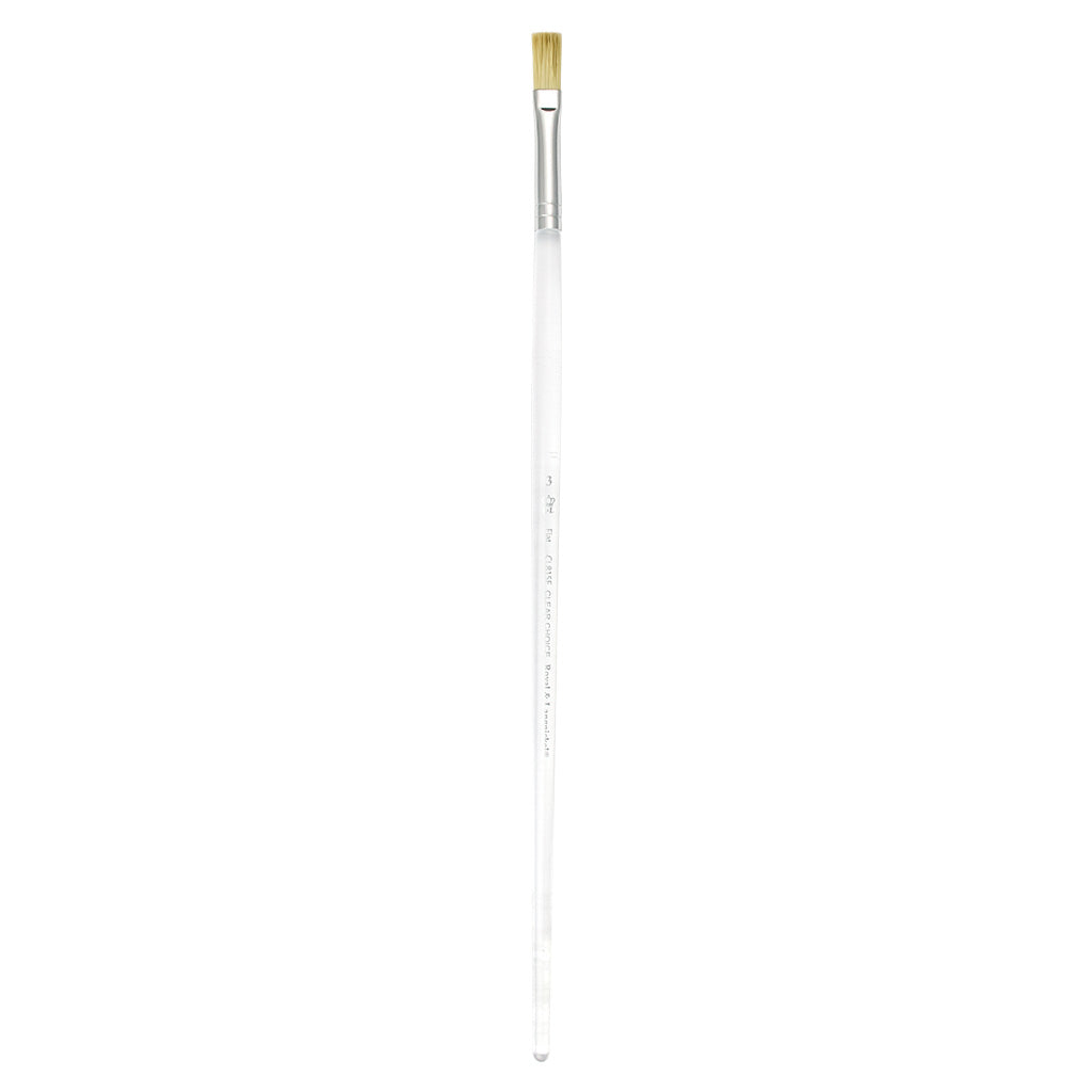 CL815F-3 - Clear Choice™ Long Handle Tynex Flat Brush Size 3