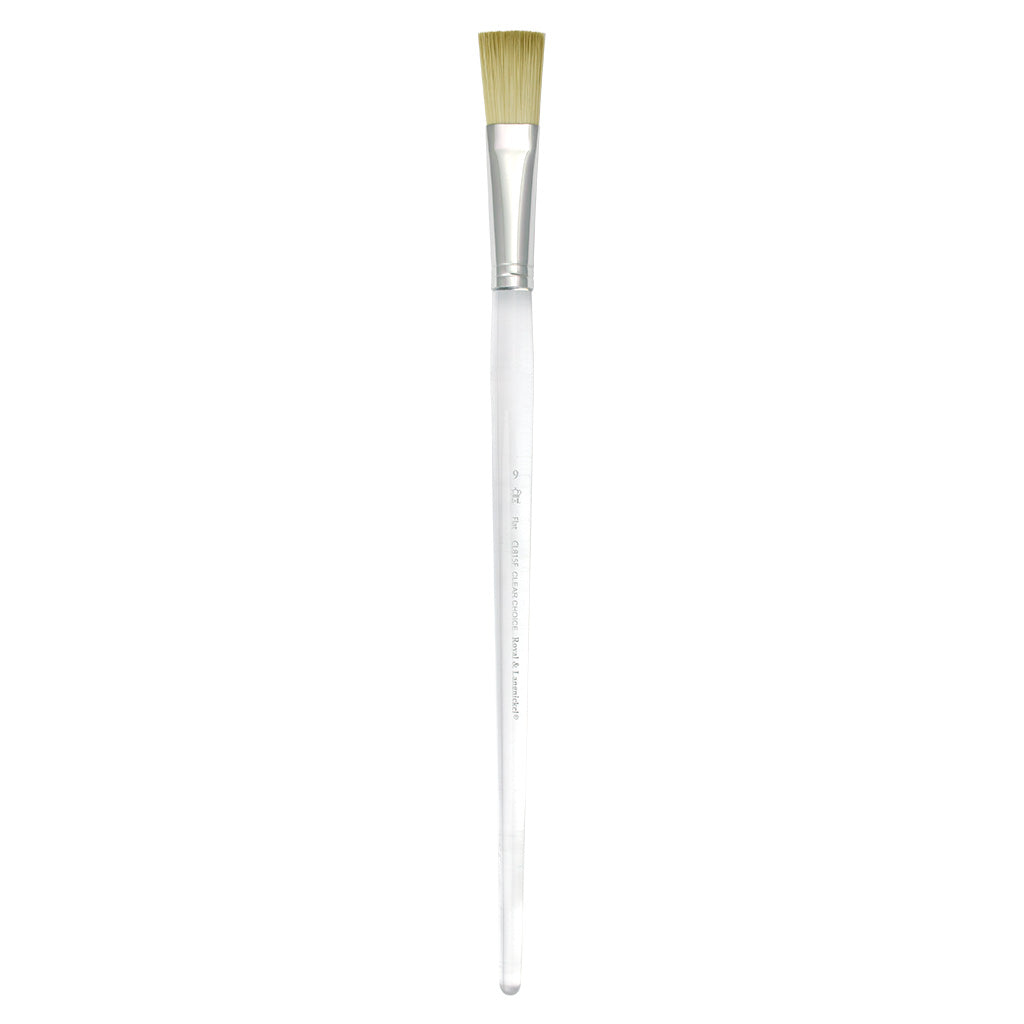 CL815F-9 - Clear Choice™ Long Handle Tynex Flat Brush Size 9