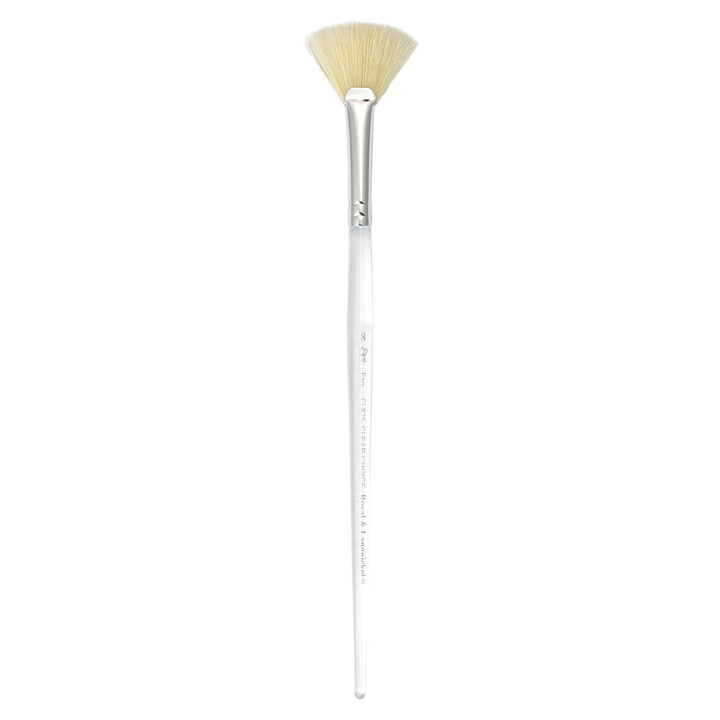 CL825-8 - Clear Choice™ White Bristle Fan Brush Size 8