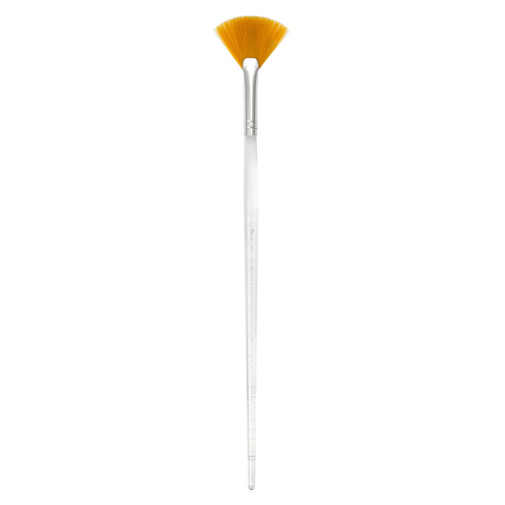 CL850-4 - Clear Choice™ Golden Taklon Fan Brush Size 4