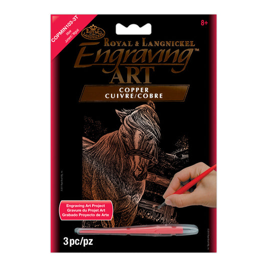 COPMIN-103 - Engraving Art™ 5" x 7" Horse Copper Foil Project