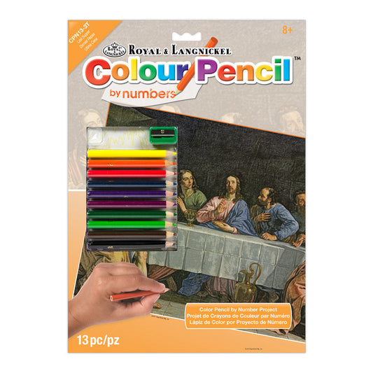 CPN13 - Colour Pencil by numbers™ 13pc 8.75" x 11.75" Last Supper Project