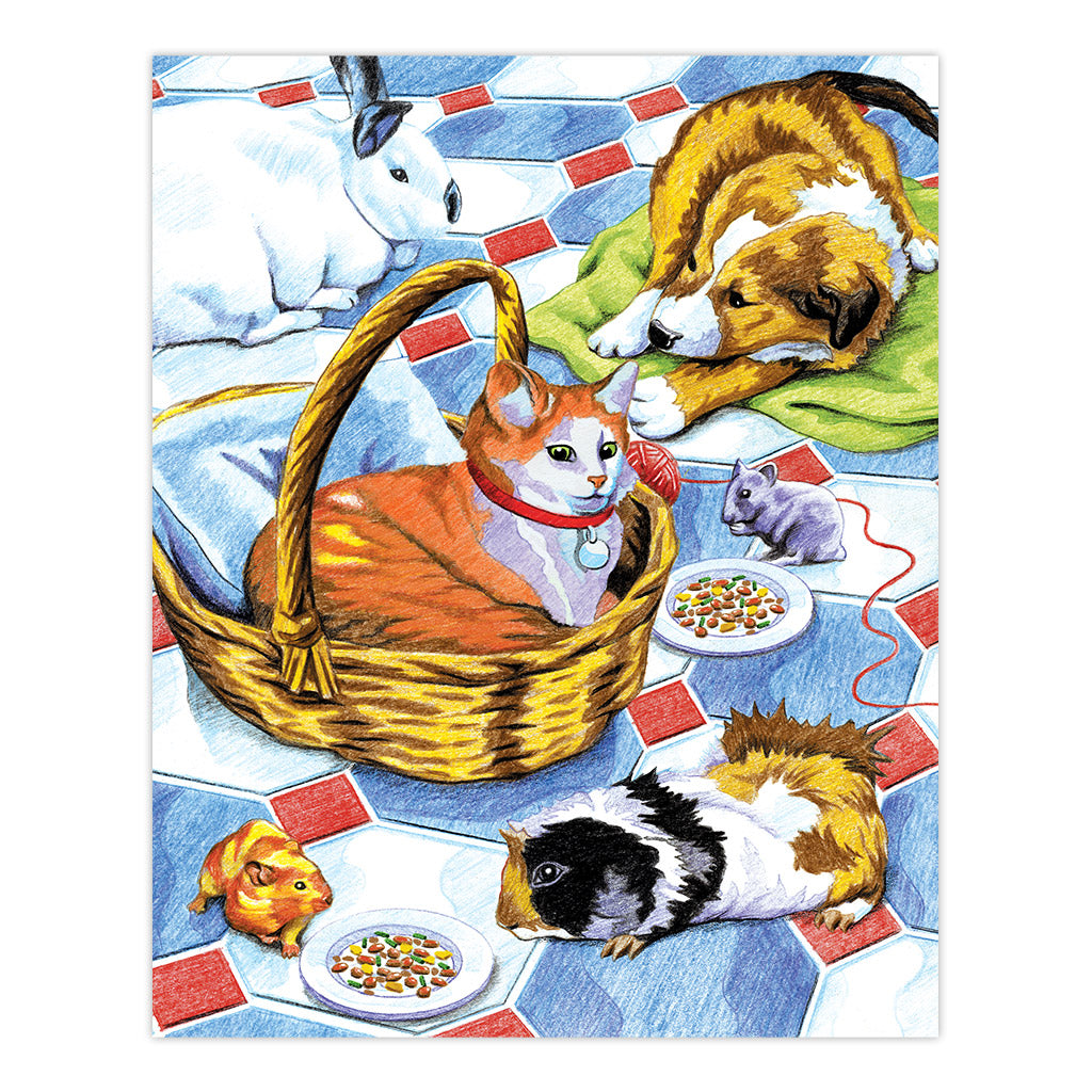 CPN1 | Colour Pencil by numbers™ 13pc 8.75" x 11.75" Family Pets Project