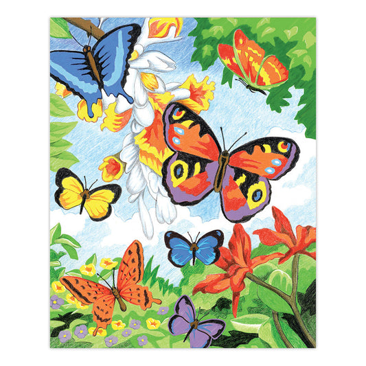 CPN2 | Colour Pencil by numbers™ 13pc 8.75" x 11.75" Butterflies Project