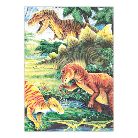 CPNMIN-112 | Colour Pencil by numbers™ 12pc 5" x 7" Dinosaurs Project