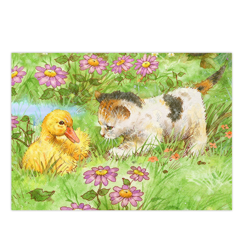 CPNMIN-113 | Colour Pencil by numbers™ 12pc 5" x 7" Kitten & Duckling Project