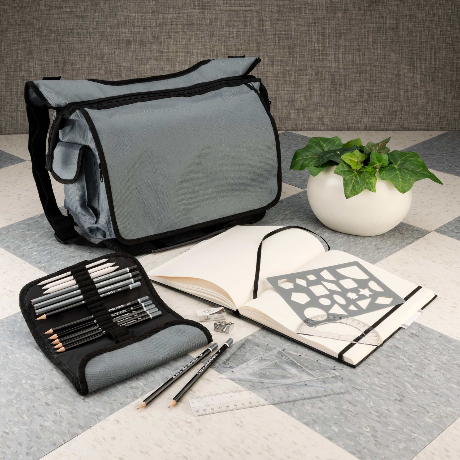 FA-101 - Essentials™ 24pc Sketching Satchel Travel Art Set glam 2