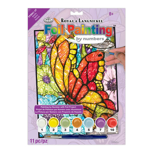 FPBN-1 - Foil Painting by numbers™ 11pc 8.25" x 10.25" Butterflies Project