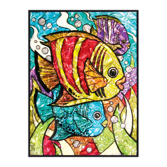 FPBN-3 | Foil Painting by numbers™ 11pc 8.25" x 10.25" Tropical Fish Project