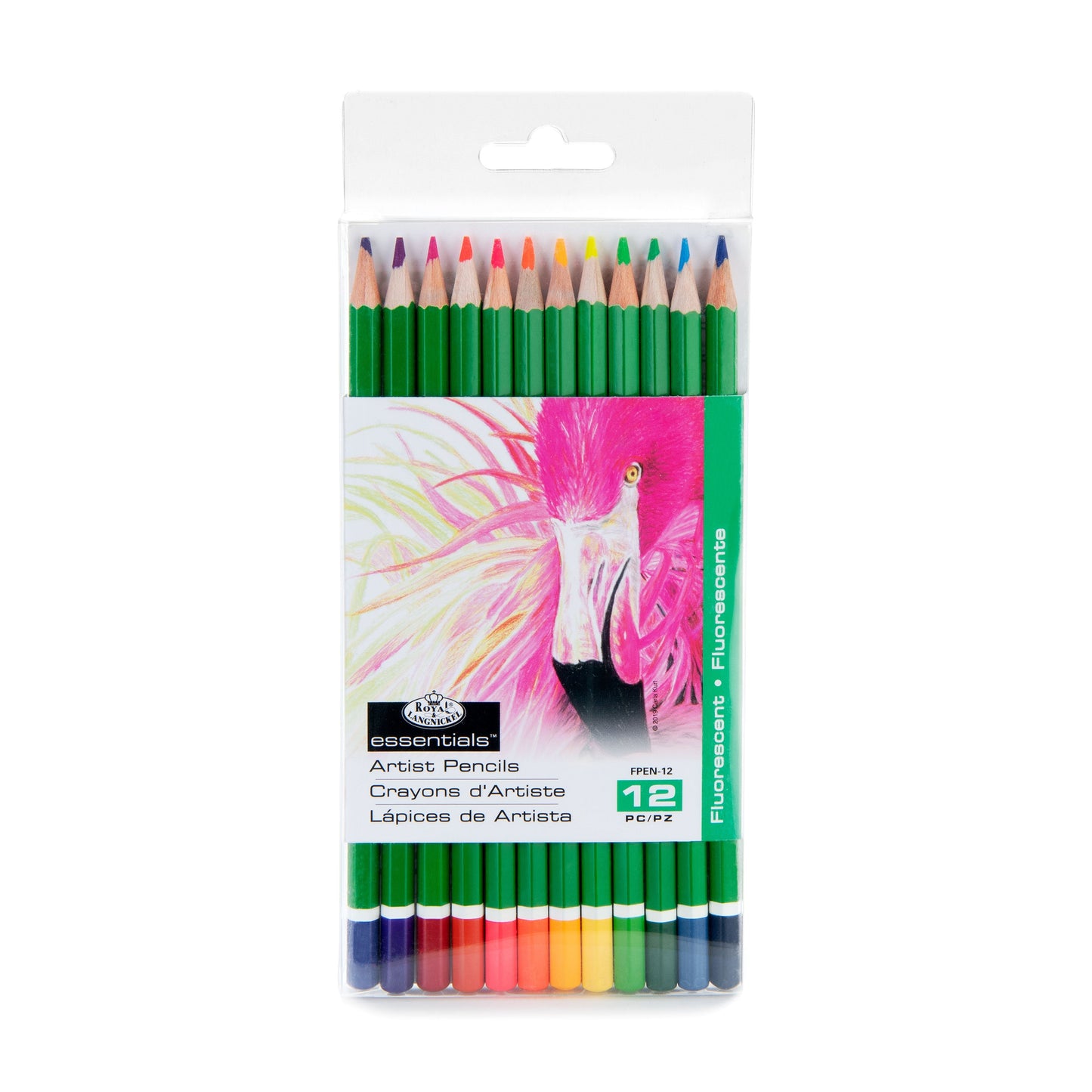 FPEN-12 - 12pc Fluorescent Artist Pencils package front