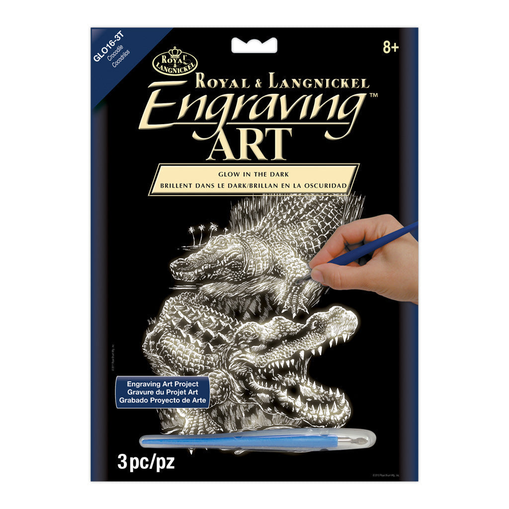 GLO16 - Engraving Art™ 8" x 10" Crocodiles Glow in the Dark Foil Project