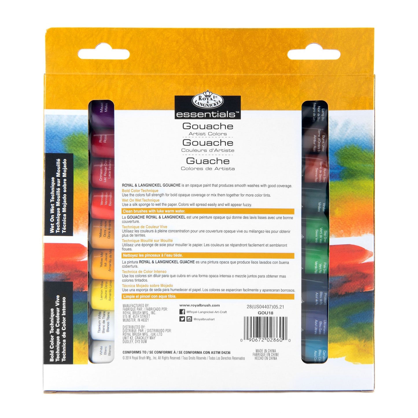 GOU12 Series | Gouache Paint Packs with Brushes - 12 ml