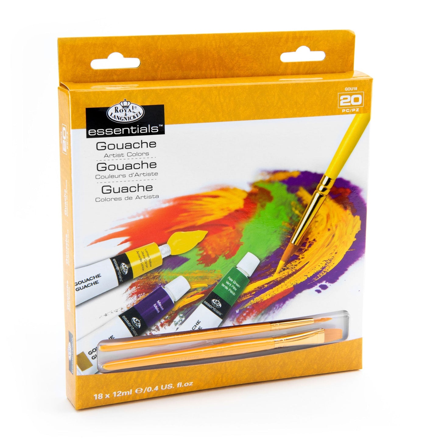 GOU12 Series | Gouache Paint Packs with Brushes - 12 ml