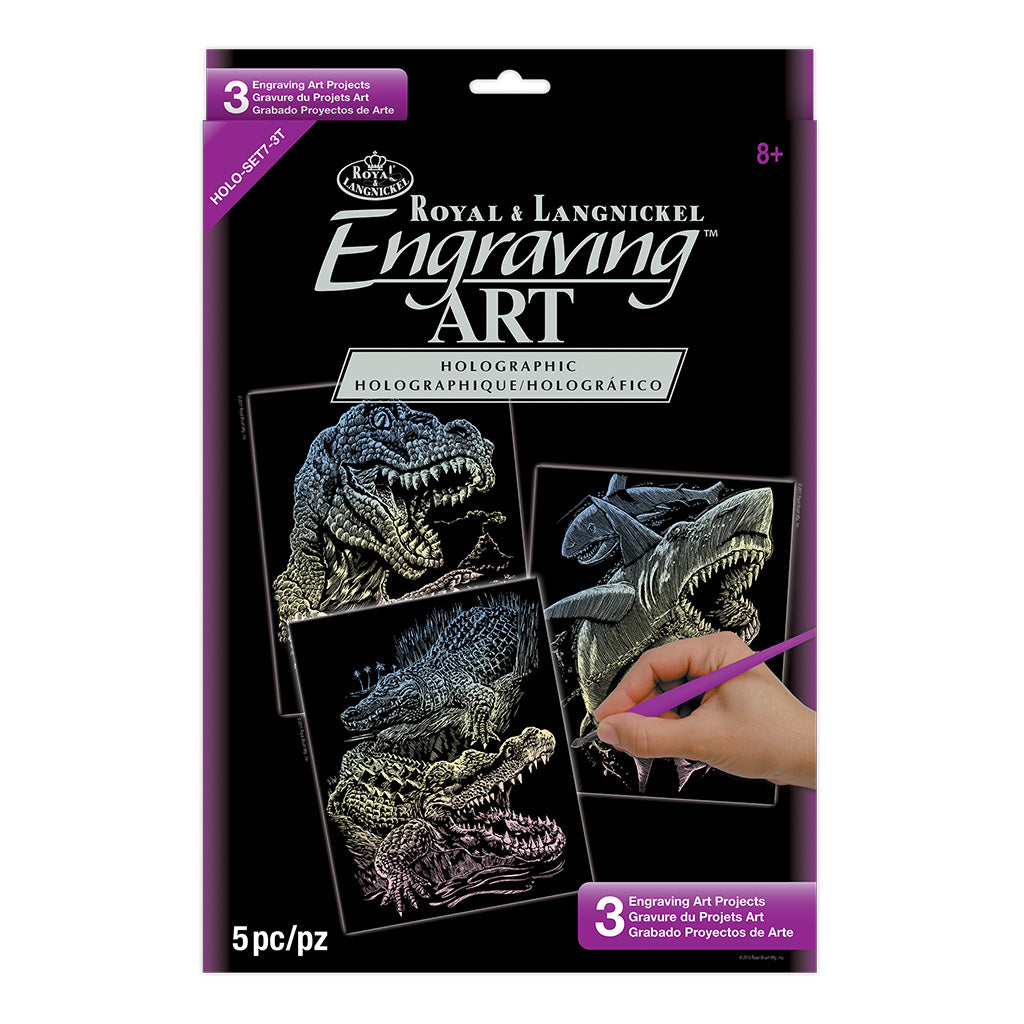 HOLO-SET7 - Engraving Art™ 5pc 3-Project Holographic Foil Set