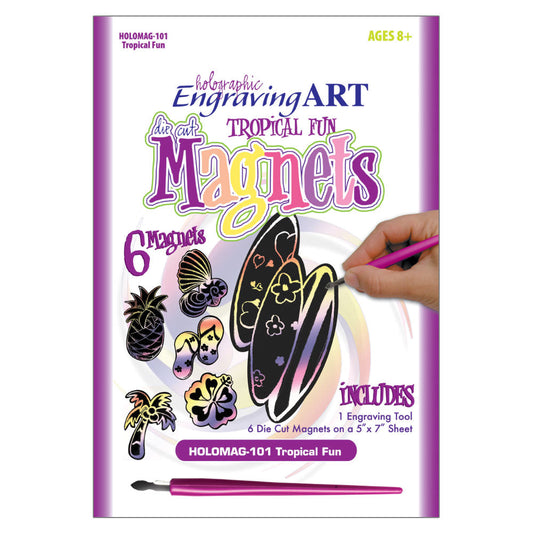 HOLOMAG-101 - Engraving Art™ Tropical Fun Magnets