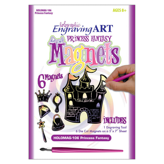 HOLOMAG-106 - Engraving Art™ Princess Fantasy Magnets